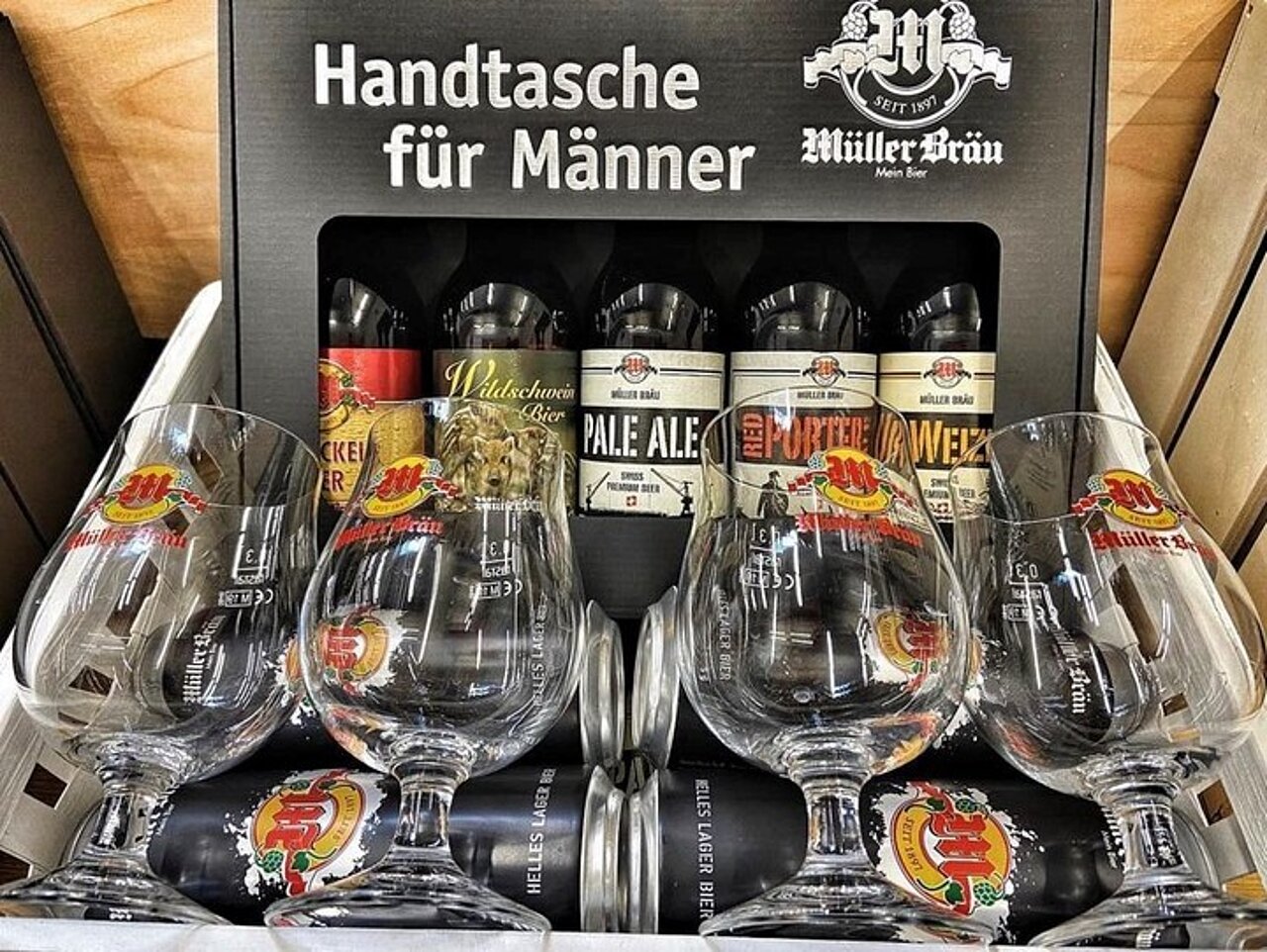 Schönes Bier-Geschenkset der Brauerei Müller